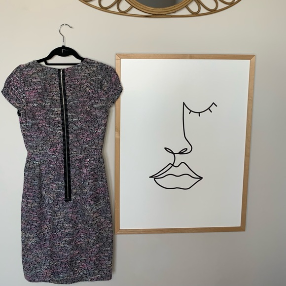 Jason Wu Twist Front Tweed Midi Cocktail Sheath Dress - Size 2 - Picture 4 of 14